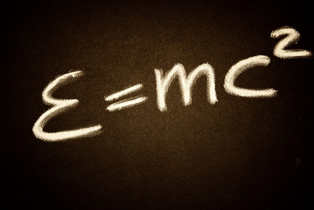 Albert Einstein E = mc squared 